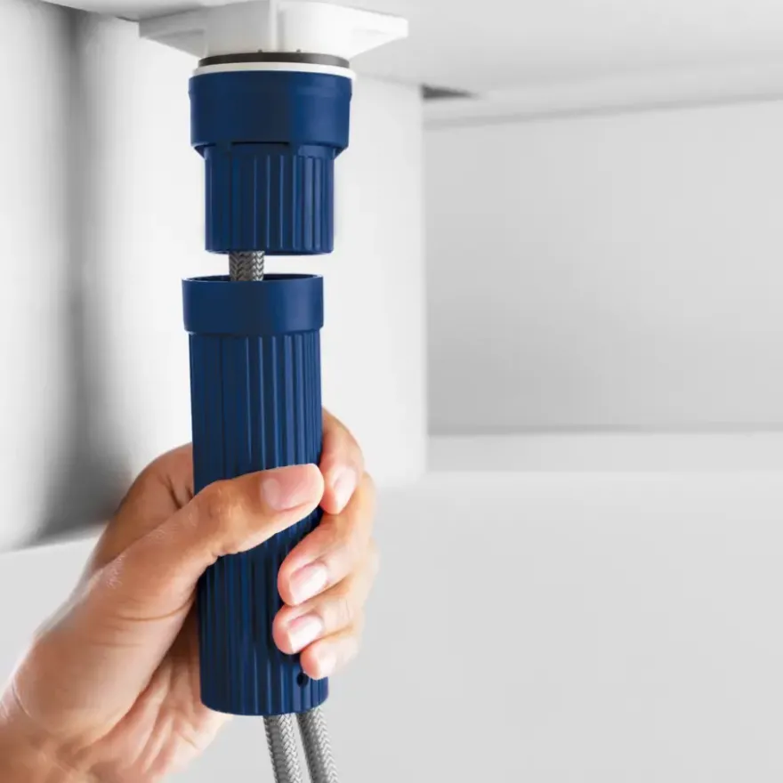 Grohe Keukenmengkraan Start Edge Hoge Uitloop Uittrekbare Mousseur Chroom