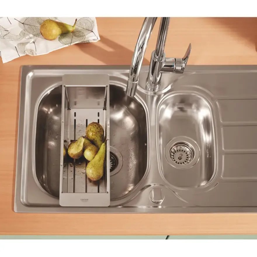 Grohe Keukenmengkraan Start Edge Hoge Uitloop Uittrekbare Mousseur Chroom