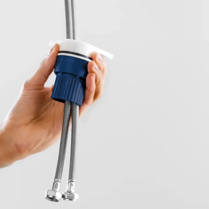 Grohe Keukenmengkraan Start Edge Hoge Uitloop Uittrekbare Mousseur Chroom