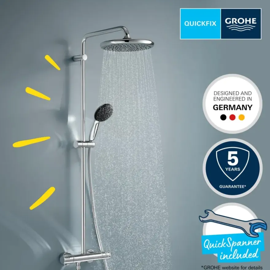 Grohe Keukenmengkraan Start Edge Hoge Uitloop Uittrekbare Mousseur Chroom