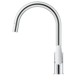 Grohe Keukenmengkraan Start Edge Hoge Uitloop Uittrekbare Mousseur Chroom