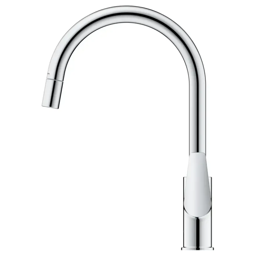Grohe Keukenmengkraan Start Edge Hoge Uitloop Uittrekbare Mousseur Chroom