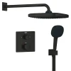 Grohe Precision Thermostat Perfect inbouw douchesysteem met Vitalio Comfort 250 hoofddouche vierkant Mat Zwart