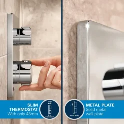 Grohe Precision Thermostat Perfect inbouw douchesysteem met Vitalio Rain Mono 310 hoofddouche vierkant Chroom