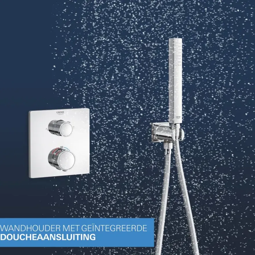 Grohe Precision Thermostat Perfect inbouw douchesysteem met Vitalio Rain Mono 310 hoofddouche vierkant Chroom