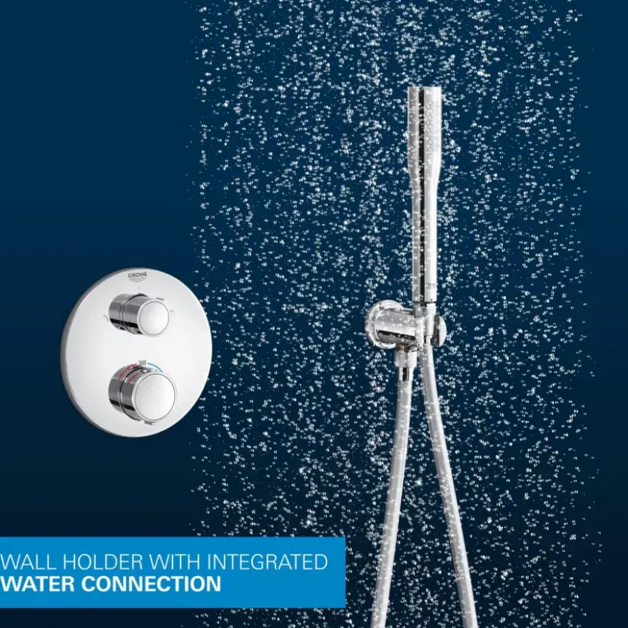 Grohe Precision Thermostat Perfect inbouw douchesysteem met Vitalio Rain Mono 310 hoofddouche rond Chroom