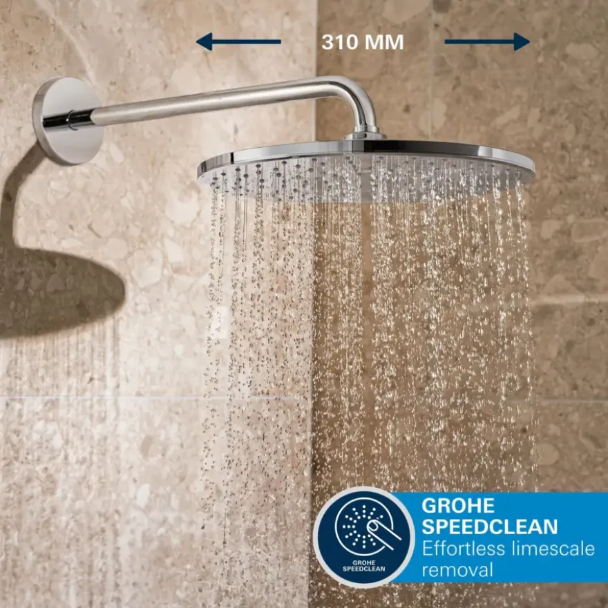 Grohe Precision Thermostat Perfect inbouw douchesysteem met Vitalio Rain Mono 310 hoofddouche rond Chroom