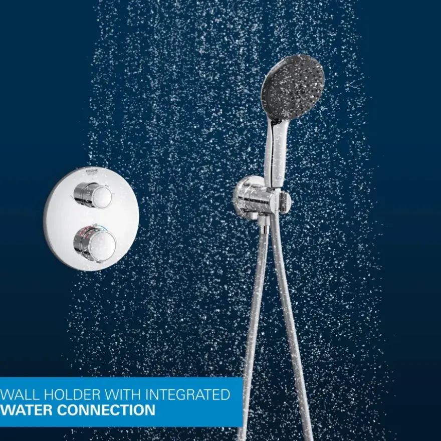 Grohe Precision Thermostat Perfect inbouw douchesysteem met Vitalio Comfort 250 hoofddouche rond Chroom