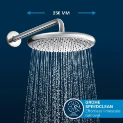 Grohe Precision Thermostat Perfect inbouw douchesysteem met Vitalio Comfort 250 hoofddouche rond Chroom