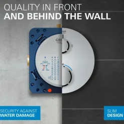 Grohe Precision Thermostat Perfect inbouw douchesysteem met Vitalio Comfort 250 hoofddouche rond Chroom