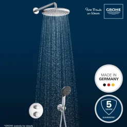 Grohe Precision Thermostat Perfect inbouw douchesysteem met Vitalio Comfort 250 hoofddouche rond Chroom