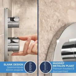 Grohe Precision Thermostat Perfect inbouw douchesysteem met Vitalio Comfort 250 hoofddouche rond Chroom