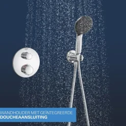 Grohe Precision Thermostat Perfect inbouw douchesysteem met Vitalio Comfort 250 hoofddouche rond Chroom
