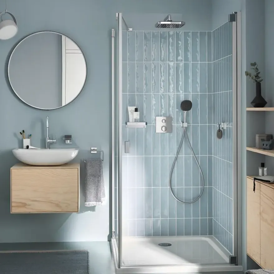 Grohe Precision Thermostat Perfect inbouw douchesysteem met Vitalio Comfort 250 hoofddouche vierkant Chroom