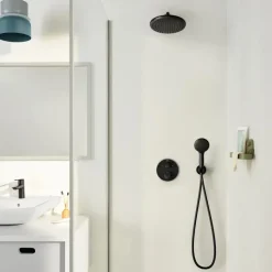 Grohe Precision Thermostat Perfect inbouw douchesysteem met Vitalio Comfort 250 hoofddouche rond Mat Zwart