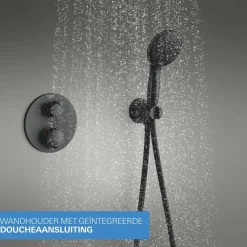 Grohe Precision Thermostat Perfect inbouw douchesysteem met Vitalio Comfort 250 hoofddouche rond Mat Zwart