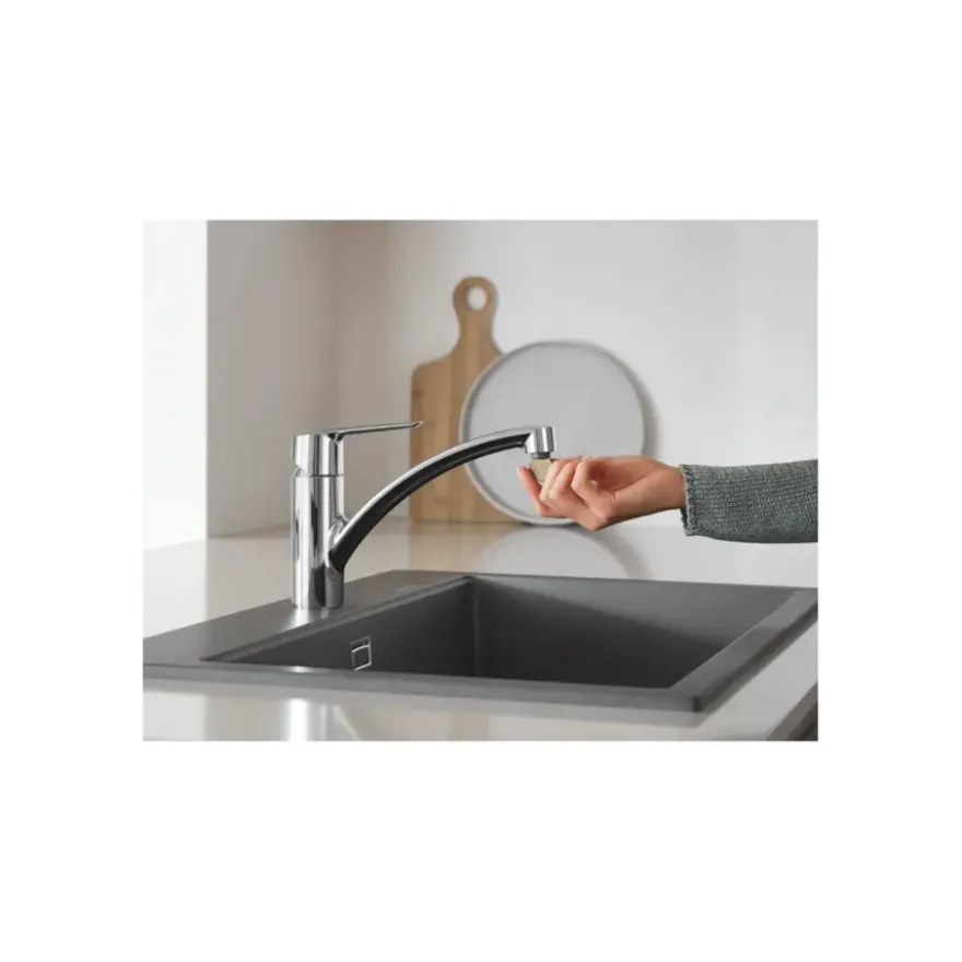 Grohe Quickfix keukenkraan Start lage uitloop chroom