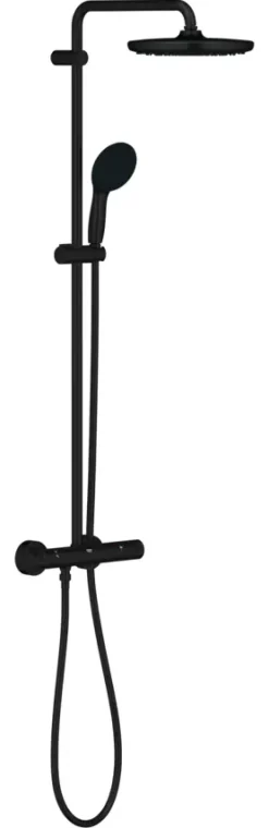 Grohe regendoucheset Quickfix Vitalio Start met handdouche 2 standen zwart - hartafstand kraan 15 cm