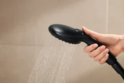 Grohe regendoucheset Quickfix Vitalio Start met handdouche 2 standen zwart - hartafstand kraan 15 cm