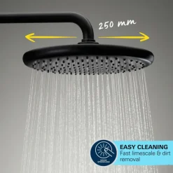 Grohe regendoucheset Quickfix Vitalio Start met handdouche 2 standen zwart - hartafstand kraan 15 cm