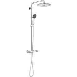 Grohe regendoucheset Quickfix Vitalio Joy - hoofddouche 26 cm - met handdouche en thermostaatkraan 3 standen chroom - hartafstand kraan 15 cm