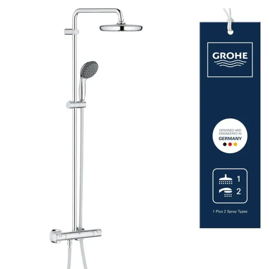 Grohe regendouche Vitalio Start 210 met thermostatische douchekraan