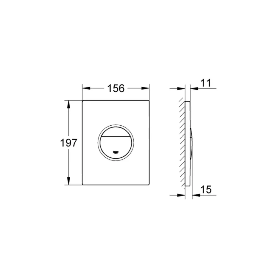 Grohe Sail Bedieningspaneel Chroom