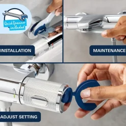 Grohe Thermostatische Badkraan Precision Trend Chroom 15 cm