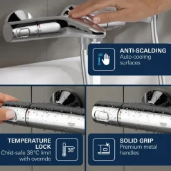 Grohe Thermostatische Badkraan Precision Trend Chroom 15 cm