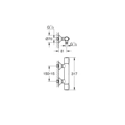 Grohe thermostatische douchekraan Precision Flow