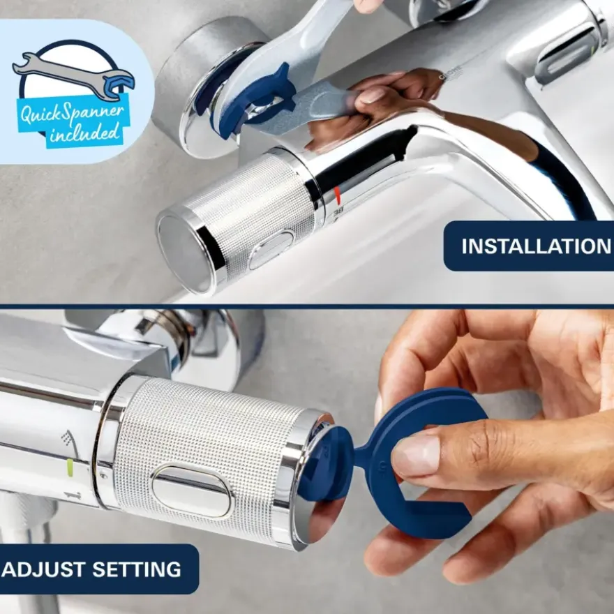Grohe thermostatische douchekraan Precision Start - chroom 15 cm