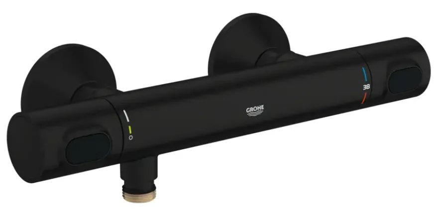 GROHE thermostatische douchekraan Precision Flow mat zwart 15 cm