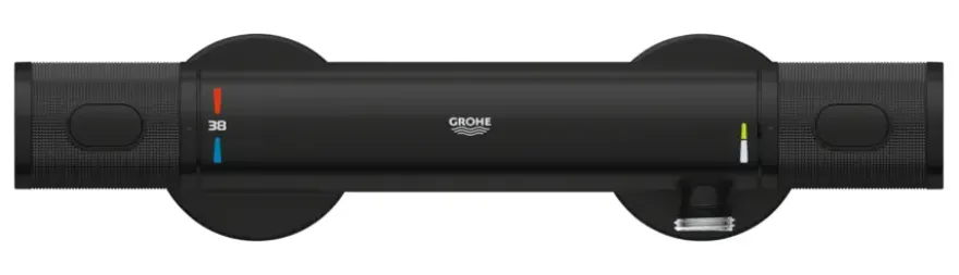 GROHE thermostatische douchekraan Precision Feel mat zwart 15 cm