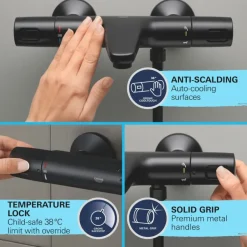 Grohe Thermostatische Douchekraan Precision Trend New 15 cm Mat Zwart