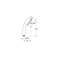 Grohe Vitalio Start handdouche Ø10 cm met 2 standen