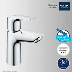 Grohe wastafelkraan Start edge S-size QuickFix chroom