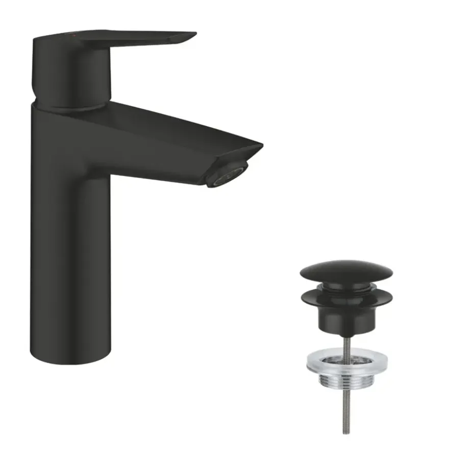 Grohe wastafelkraan Start M-size QuickFix mat zwart