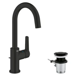 Grohe Wastafelmengkraan Start L-Size met waste Mat Zwart