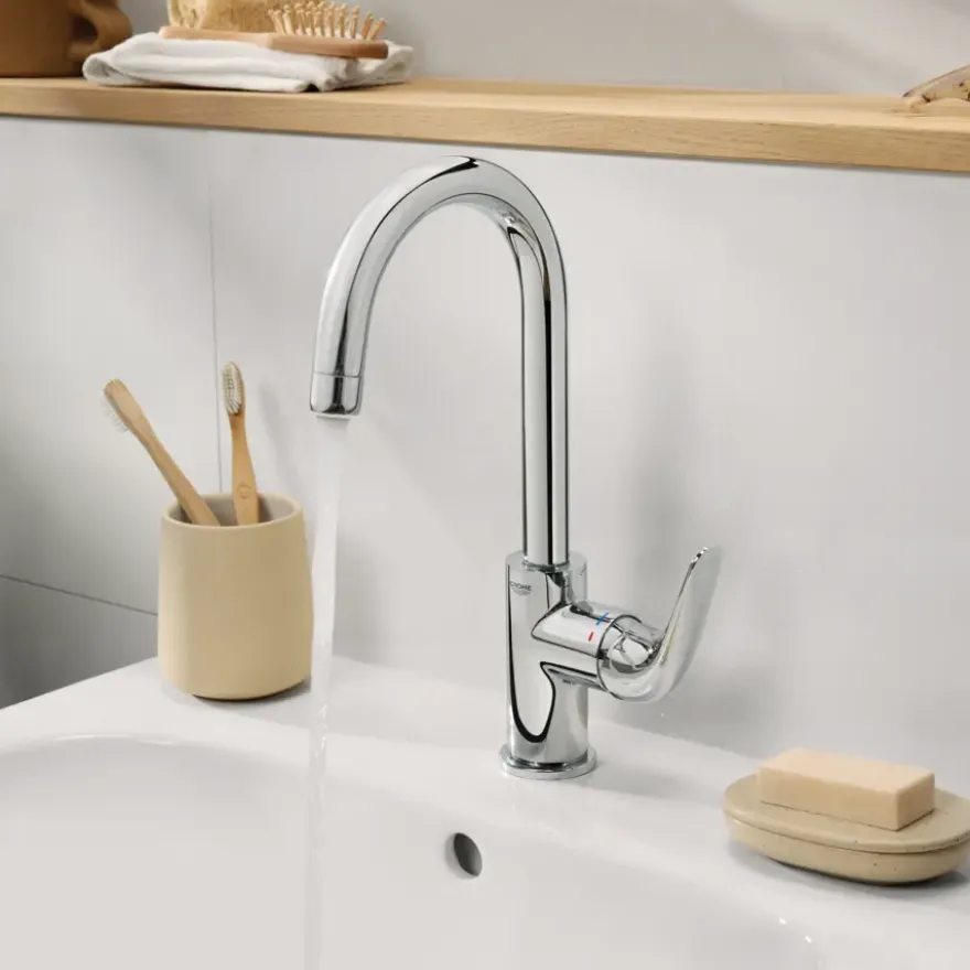 Grohe Wastafelmengkraan Swift L-size met Waste Chroom