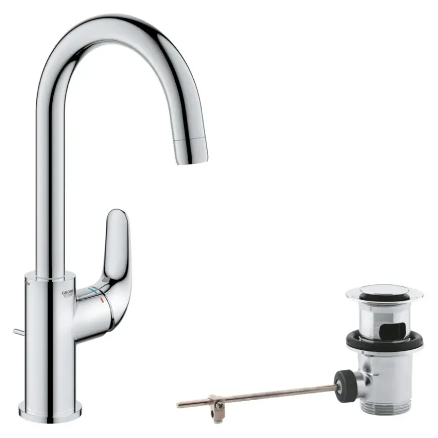 Grohe Wastafelmengkraan Swift L-size met Waste Chroom