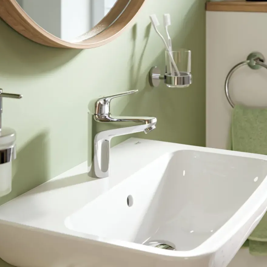 Grohe Wastafelmengkraan Swift M-size Push Open Chroom