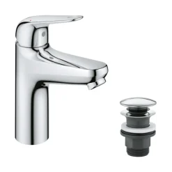 Grohe Wastafelmengkraan Swift M-size Push Open Chroom