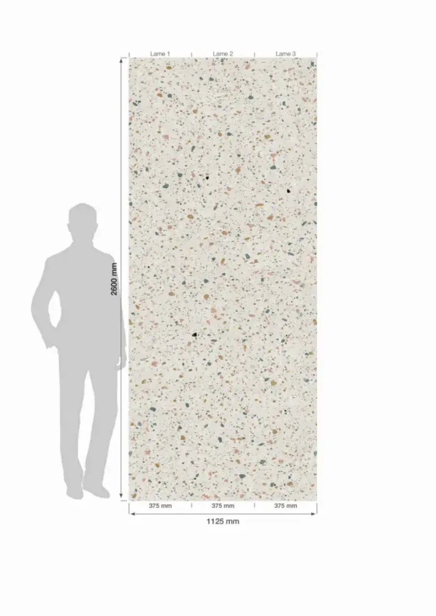 Grosfillex wandpaneel Element Linio XL PVC New terrazzo 2,925 m²