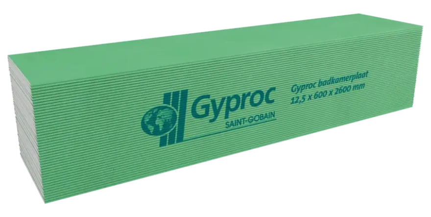 Gyproc badkamer gipsplaat 60x260 cm dikte 1,25 cm