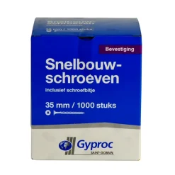 Gyproc Snelbouwschroeven 35 mm Zwart 1000 Stuks