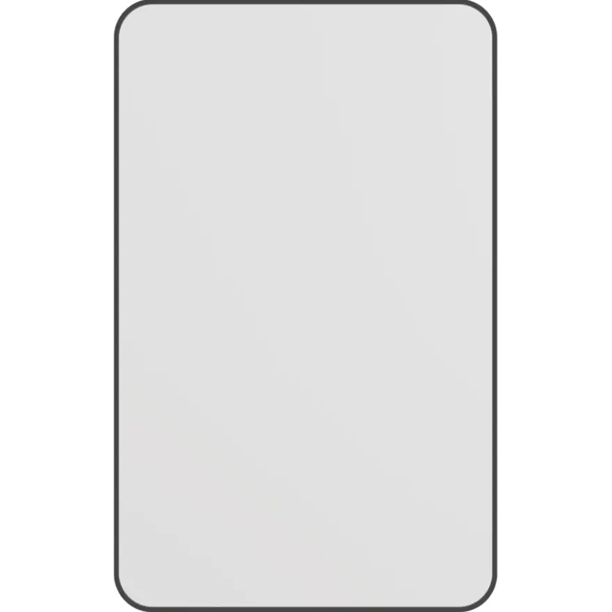 Haceka badkamerspiegel Deco mat zwart 80 x 55 cm rechthoek afgeronde hoeken