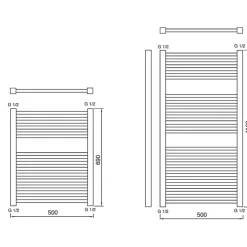 Haceka designradiator Gita wit 690 mm x 500 mm