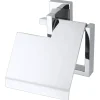 Haceka Edge toiletrolhouder met klep chroom