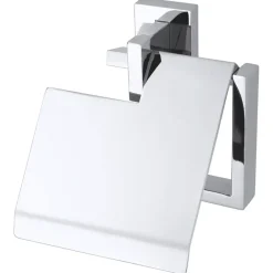 Haceka Edge toiletrolhouder met klep chroom