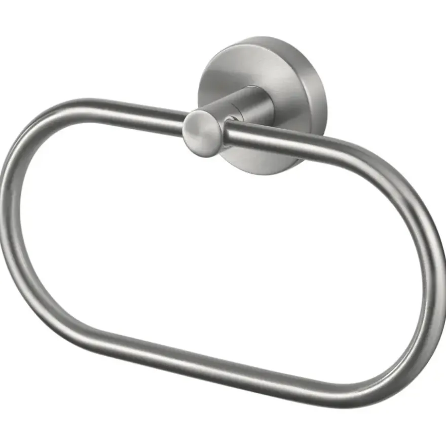 Haceka Kosmos handdoekring RVS look geborsteld mat